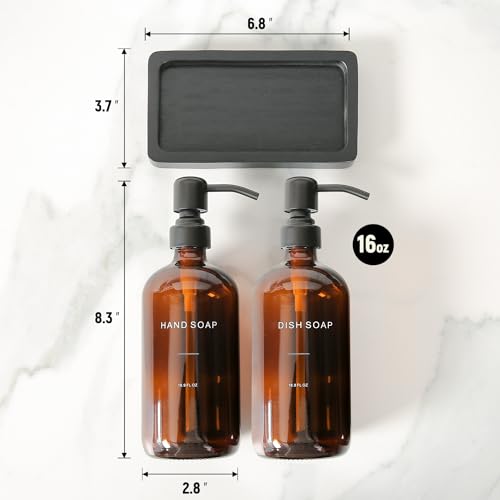 Amber Soap Dispenser Set (2 Count)