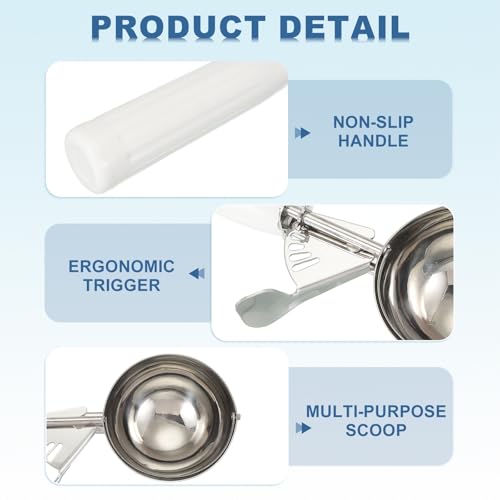 3 Pcs Cookie Scoops Ice Cream Scoop w