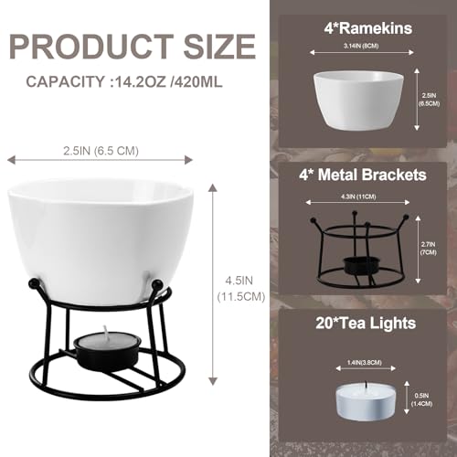 4Pcs 14.2oz Butter Warmers for Seafood