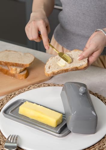 Ceramic Butter Dish with Lid for Countertop