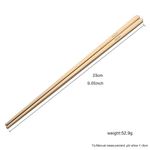 5 Pairs Gold Flat Chopsticks