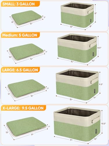 4 Pack Fabric Closet Storage Bins for Shelves (4 Count)