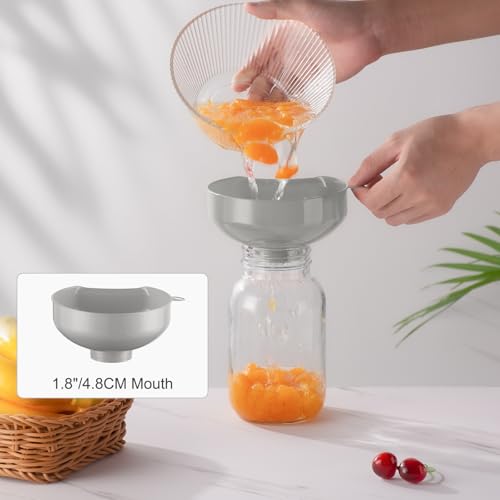 Wide Mouth Versatile Funnel for Kitchen Use for Filling Bottles (4 Count)