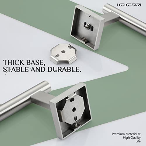 Towel Holder Brushed Nickel Bathroom Accessory Hand Towel Bars Wall Mounted Kitchen Cabinet Paper Holder Stainless Steel 2 Pack