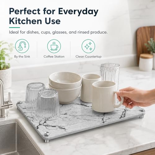 Kitchen Stone Dish Drying Mat