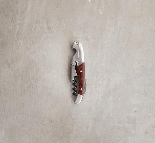 Double Hinged Waiters Corkscrew Wine Opener with Built