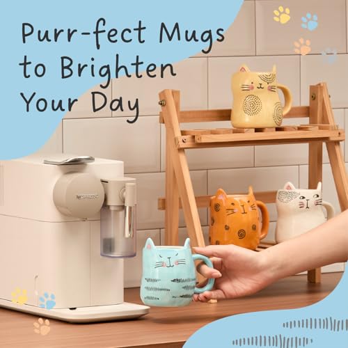 Cat Coffee Mugs Set of 4 (4 Count)