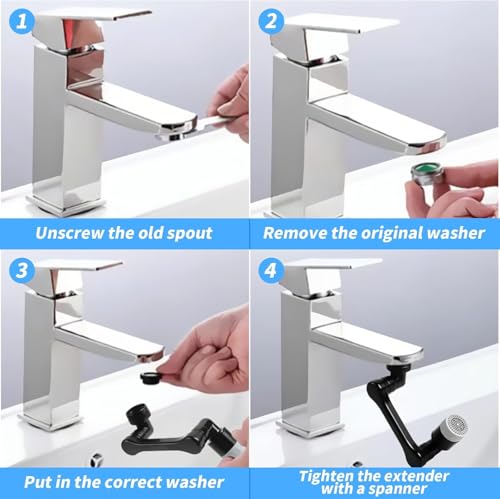 1440° Swivel Faucet Extender