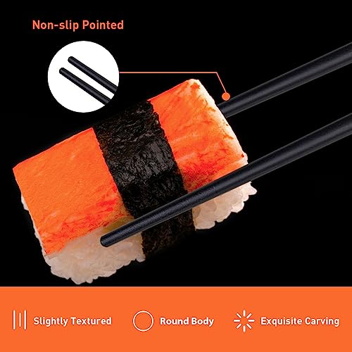 5 Pairs Premium Reusable Chopsticks Gift Set