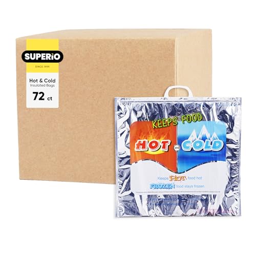 Hot and Cold Insulated Bags for Food Delivery (72 Count)