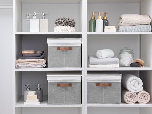 Fabric Storage Bins with Lids (3 Count)