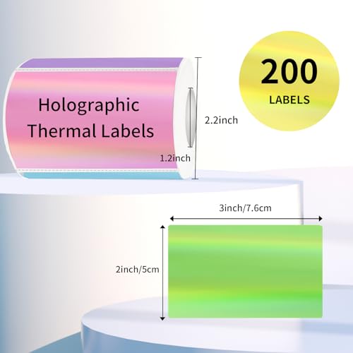 3x2 Inch Holographic Thermal Labels