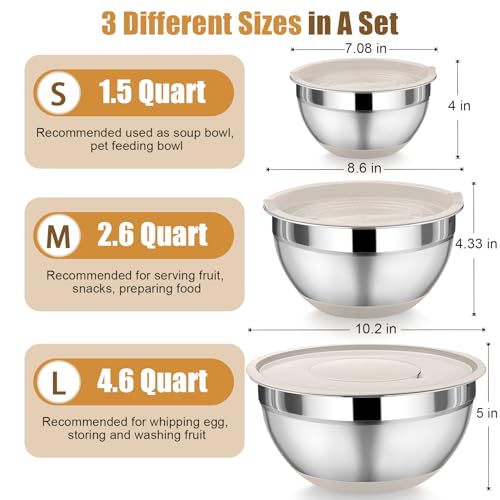 Mixing Bowl with Lid Set of 3