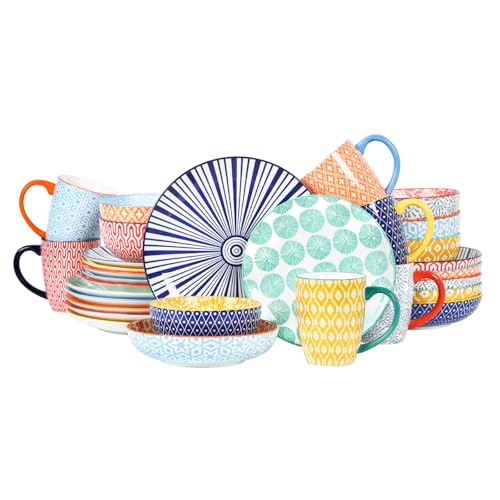 30 Pieces Ceramic Dinnerware Sets for 6