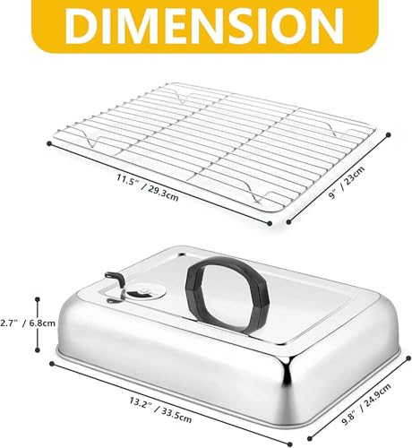 2Pcs Basting Cover & Wire Rack