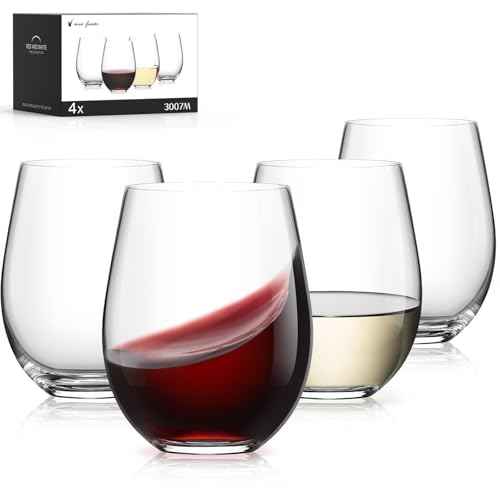 Stemless Wine Glasses Set of 4 (4 Count)