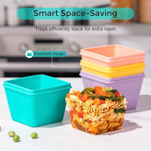 1 Cup Silicone Freezer Molds with Lids (4 Count)