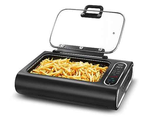 Smokeless Indoor Grill & Air Fryer raclette grill with Smoke Extracting Technology for indoor grill Extra