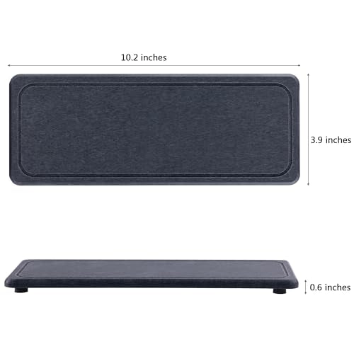 2Pcs Water Absorbent Diatomite Coasters Bathroom Sink Stone Trays (2 Count)