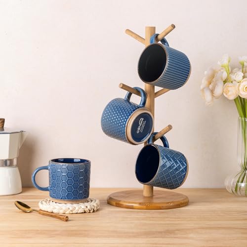 6 OZ Stackable Coffee Mugs Set of 4 (4 Count)