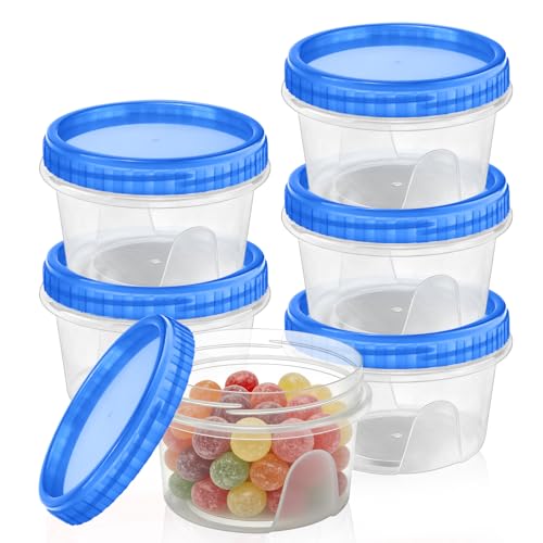 6 Pack Freezer Containers with Screw On Lids (6 Count)
