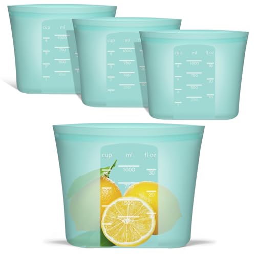 Reusable Freezer Bags Quart Size (4 Count)