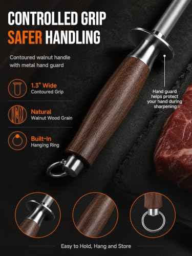 Diamond Knife Sharpener Rod