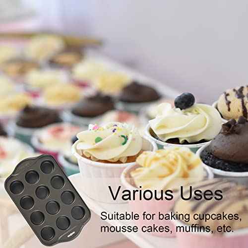 2 Pack Mini Muffin Pan with Removable Bottom (2 Count)