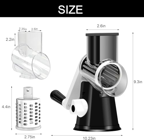 Rotary Cheese Grater Hand Crank Cheese Shredder