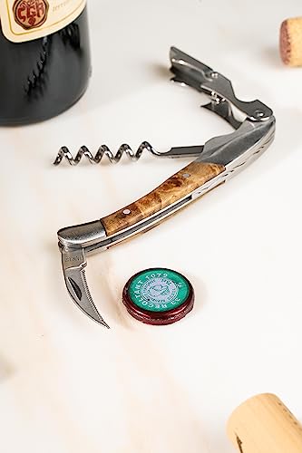 The Wine Chic Premium Professional Corkscrew Wine Opener with Elegant Wood Handle
