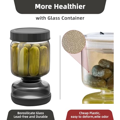 Pickle Jar with Strainer Flip (34 Fl Oz)