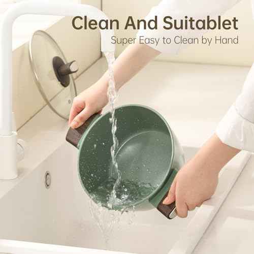 3.5 QT Ceramic Nonstick Saucepan with Lid