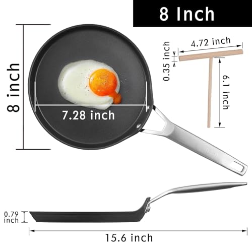 8 Inch Nonstick Crepe Pan with Spreader