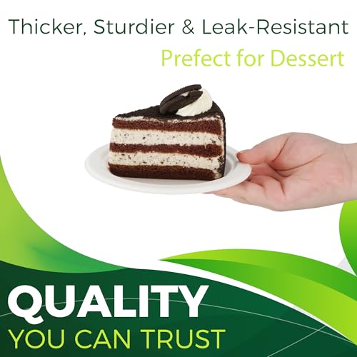 100PCS 100% Small Dessert Plates Disposable (150 Count)