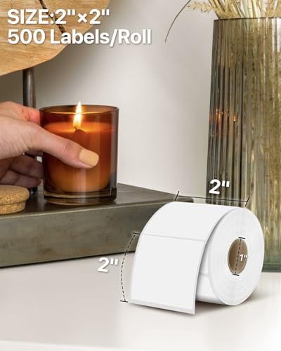 2"x2" White Square Thermal Labels