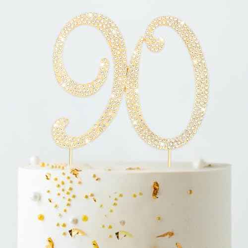 90th Birthday Decorations Happy Birthday Cake Topper
