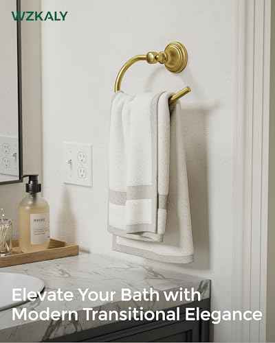 Gold Towel Ring Wall Mounted for Bathroom