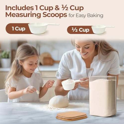 Flour Sugar Storage Containers 4 Qt (2 Count)