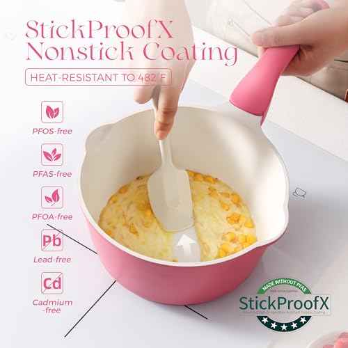 Ceramic Nonstick Saucepan with Lid