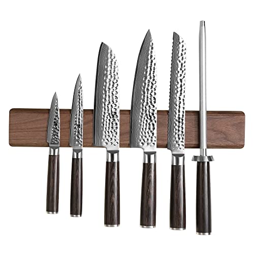 Walnut Wood Knife Magnetic Strips 16 Inch