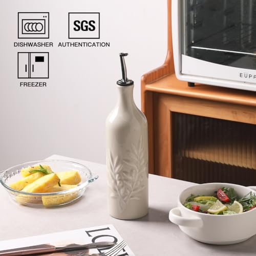 Sweejar Large Ceramic Olive Oil Dispenser Bottle