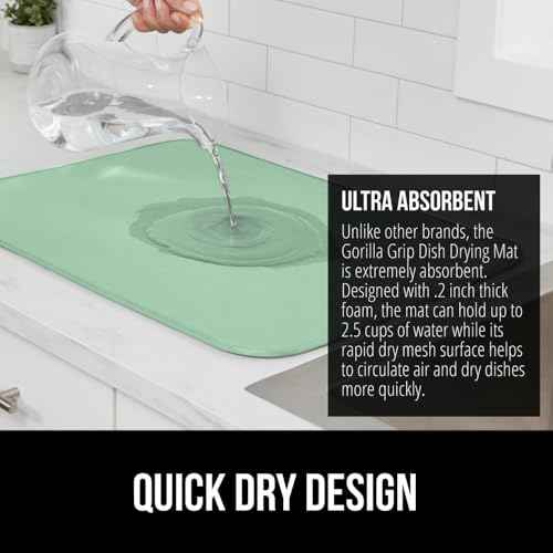 Ultra Absorbent Microfiber Dish Drying Mat