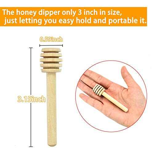 100 PCS Wooden Honey Dipper Sticks (100 Count)