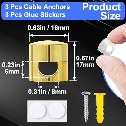 3 Sets Charger Holders for Cords (3 Count)