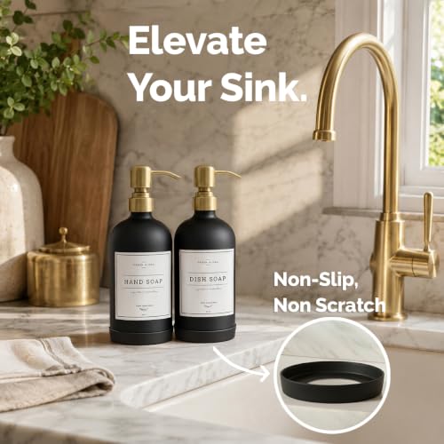 Black Glass Soap Dispenser (2 Count)