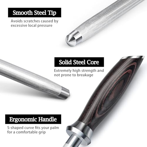 Honing Rod 12 Inch Professional Kitchen Knife Sharpener Rod