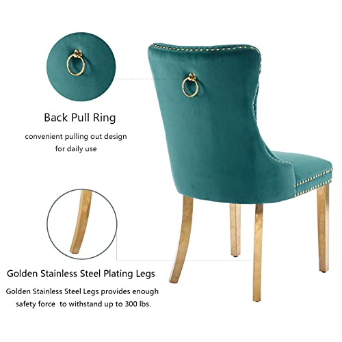 Green Velvet Dining Chairs Set of 6 (6 Count)