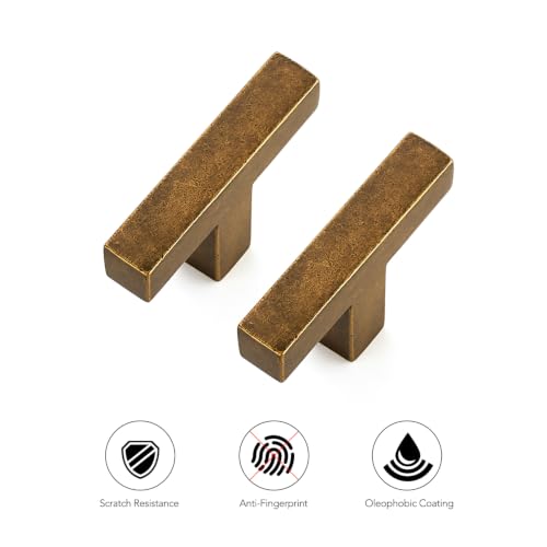 Antique Brass Cabinet Handles Cabinet Pulls Single Hole 10 Pack (10 Count)