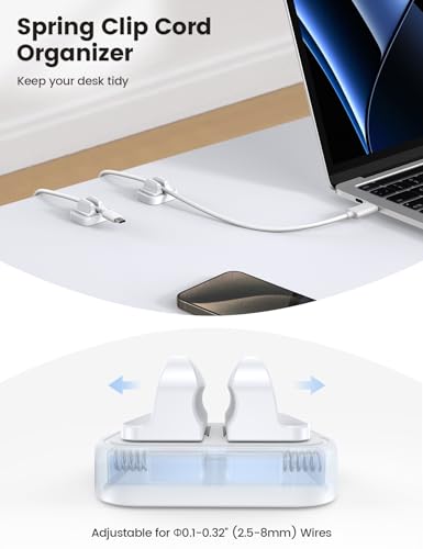 10 Pack [Spring Fixed] Cord Holder (10 Count)