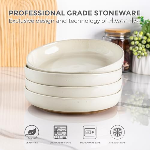 8.75'' Large Ceramic Pasta Bowls (4 Count)